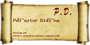 Pásztor Diána névjegykártya