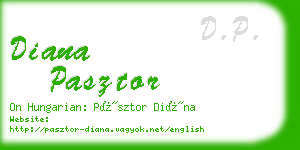 diana pasztor business card